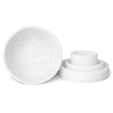 Форма под пресс с крышкой-поршнем (на 2,5-3 кг, низкая крышка), Сыротека