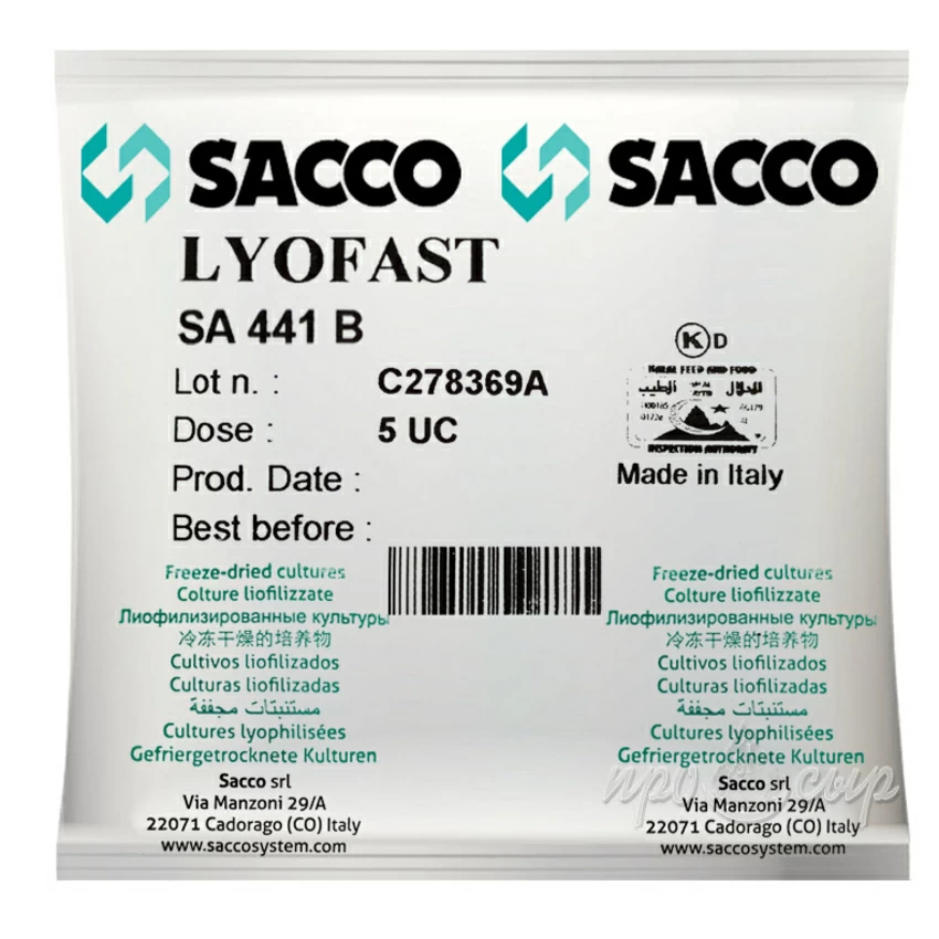 Ацидофильная закваска Sacco SA 440/441B 5U Ацидофильная закваска Sacco SA 440/441B 5U